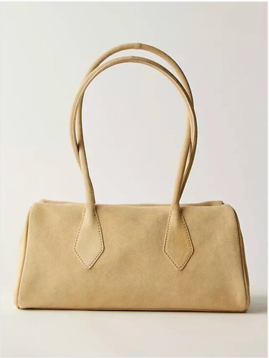 Free People Handbags - Free People NWT Sierra Suede Beige Shoulder Bag